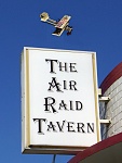 The Caproni making its Flyover of Moruya's famous Air Raid Taven & Centre!