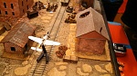 Bolt Action -- Pavlov's House game -- my ME-109 strafing the street to scatter Russian reinforcements