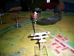 The Cowman's (...that's me) Fokker finally draws blood on Snoopy's doghouse as our pilots tangle over the front lines...