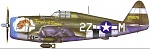 P-47D-16-RE 
S/N 276076" 
"Touch of Texas" 
Capt. Charles D Mohrle