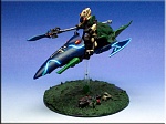 Warhammer 40k Eldar Farseer on jetbike.