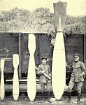 Types of German aerial bombs From left 120lbs 220lbs 660lbs 27lbs 1 ton.jpg