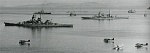 Gneisenau, Scharnhorst, and Admiral Hipper entering Trondheim Fjord 
(April 1940)