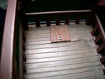 Bell Tower Top Floor Close Up - Floorboards and Trap Door are all made from Cereal Box Cardboard.