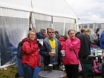 Lisa, me & SWMBO having found the beer tent.