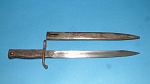 Aushifsseitengewehr ausschliesslich fr das belgische (Beute) Mausergewehr M1889 
 
A rare ersatz bayonet manufactured exclusively for captured...