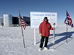 At the geographic South Pole. 9,300 ft in elevation.
