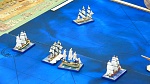 Sails of Glory.  A British 1st rate takes a pounding.