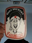 DENT Brewery Laminated KAMIKAZE pump clip abv 5