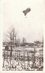 Winter in France with an observation balloon aloft!