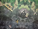 Counterattack in the Battle of Caporetto: The bomber raid on the second circuit, two German pilots is approaching its tail.